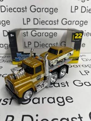 Литые модели машин Muscle MAISTO 1980 Mack & 1972 Chevy C10 Gold Trucks 1:64 - Изображение 1 из 2