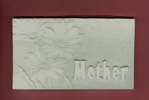 "Mother" with daisies plaque plaster of Paris painting project. Set of 1! - Picture 1 of 4