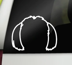 Shih Tzu Decal, Shih Tzu Ears Decal, Dog Ears, Car Decal, Vinyl Sticker - Picture 1 of 3