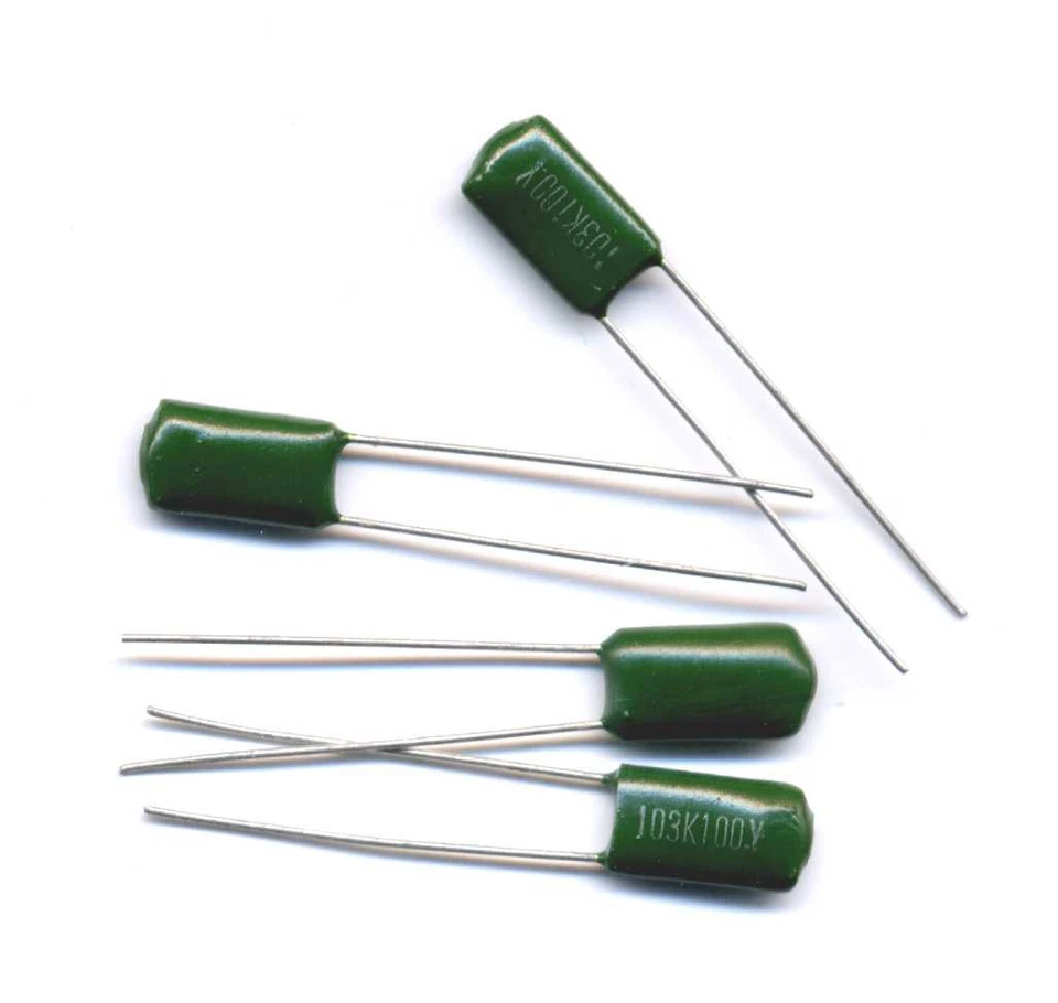 0.01 uF (103) 100 Volts Polyester Mylar film  Radial leads - package of 10 pcs - Изображение 1 из 1