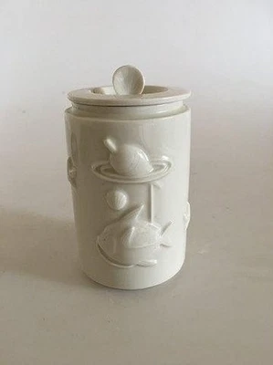 Royal Copenhagen Blanc de Chine Vase Mit Deckel Von Arno Malinowski No 3287 - Bild 1 von 4