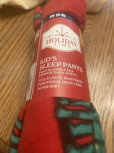 Kids Sleep Pants Holiday Time Size 4-5 - Picture 1 of 3