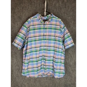 Ralph Lauren 3XB Plaid Short Sleeve Button Down Shirt Menswear Classic Preppy - Picture 1 of 7