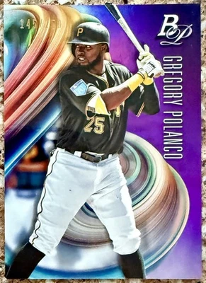 Bowman Platinum Gregory Polanco 2018 lámina púrpura 145/250 #56  Foto 1 de 2