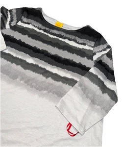 NWT Ruby Rd Woman Black Gray White Watercolor Stripe Tunic Top Women’s 2X $58 - Picture 1 of 8
