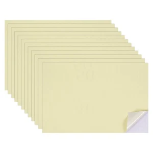 12 Fogli Miniatura Casa delle Bambole Carta da Parati, Autoadesiva PVC Pavimento Parete (Beige) - Foto 1 di 6