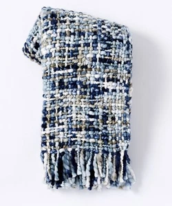 West Elm Marled Basket Weave Throw Blanket 50x60~Nightshade EXCELLENT CONDITION - Picture 1 of 6