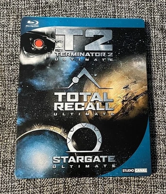 Stargate + Terminator 2 + Total Recall STEELBOOK Blu-Ray 3 Filme Collection RAR - Bild 1 von 4
