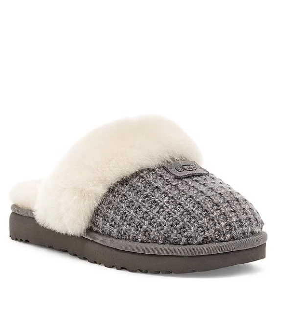 EXCLUSIVE OFFER UGG Cozy Knit Slippers - Charcoal, Medium - Image 1 of 4