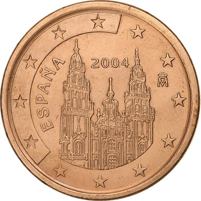 [#1221867] Spain, 5 Euro Cent, 2004, Madrid, Copper Plated Steel, MS - Image 1 of 2
