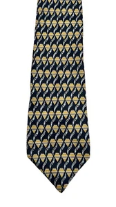 Vintage Ketch Yellow Art Deco Men’s Tie Necktie EUC - Picture 1 of 4