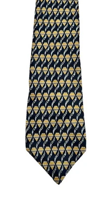 Vintage Ketch Yellow Art Deco Men’s Tie Necktie EUC - Image 1 of 4