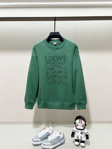 NWT Loewe Men's Green sweatshirt embroidered Hoodie Cotton Coach - Picture 1 of 8