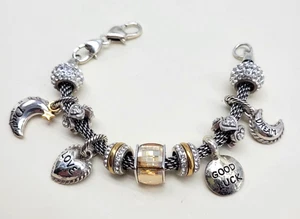 Brighton Perlen Armband Love Dream Good Luck Kristall Gold Silber Mond Stern Geschenk - Bild 1 von 9