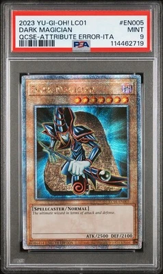 2023 YU-GI-OH! LC01-EN005 DARK MAGICIAN LIMITED QCSR ERROR-ITA PSA 9 - Image 1 of 4