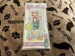 BN Pretty Little Mermaid Cross Stitch 2-in-1 Bookmark & Card Kit - Picture 1 of 2