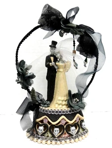 Skelett Braut und Bräutigam Cake Topper Katherine's Collection SPOOKY!!! - Bild 1 von 9