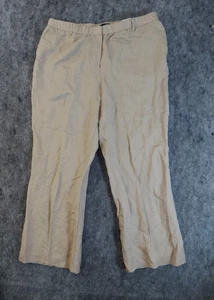 East 5th Linen Pants Womens 18W Straight Leg Beige Natural Classic Sits at Waist - Picture 1 of 11