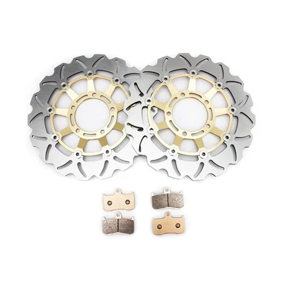 For Triumph 2 Gold Front Brake Discs Rotors Pads Daytona 675 2006 2007 2008 06 Foto 1 de 4