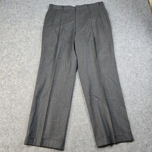 VTG Brooks Brothers Pants Mens 36x30 Brown Preppy Dress Trousers 90s Cuffed  - Picture 1 of 20