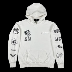 Darc Sport Hoodie Herren Gr. Medium weiß Wolves Forever Logo NFGU SSDD Gym *LESEN - Bild 1 von 22