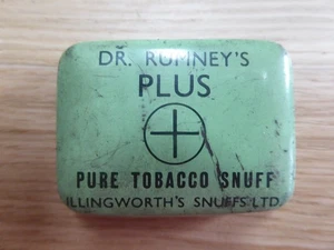 Vintage Dr. Rumneys Plus Pure Tobacco Schnupftabak Leerdose - Bild 1 von 4