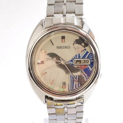 Seiko 5 Actus 7019-7070 Overhauled Ukiyo-e "Hair" by Kobayashi Kokei 1970 #4 - Image 1 of 4