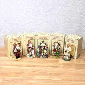 Lotto 5 figurine vintage The International Santa Claus Collection scatole originali - Foto 1 di 24