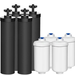 Water Filter Replacement for Berkey - 4 Black and 4 Fluoride Filters for Wate... - Picture 1 of 7