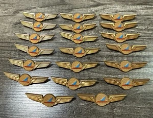 20X Vintage Gold Tone Plastic Piedmont Airlines Jr. Pilot Collectible Wings Pin - Picture 1 of 2