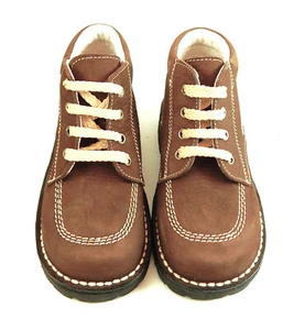 DE OSU/FARO -Spain -Boys Brown Leather Hiking Chukka Boots -European -Size 8 & 9 - Picture 1 of 5