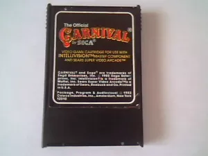 Carnival by Sega Coleco Vision Intellivision 1982 Video Game Cartridge - Picture 1 of 4