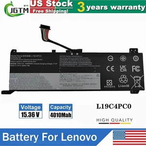 L19C4PC0 Battery For Lenovo 5B10W86196 L19M4PC0 5B10W86195 L19M4PC1 60Wh 15.36V - Picture 1 of 11