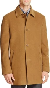 Cole Haan Men's Cashmere Blend Classic Wool Coat With Shirt Collar - Picture 1 of 3