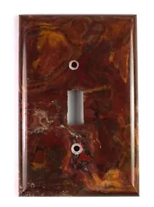 ONICE ROSSO E ORO - Piastra interruttore singola (Rg46) decorazione pietra naturale - Foto 1 di 1
