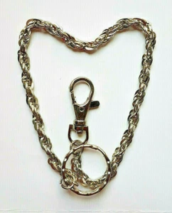 Schlüsselkette mit Karabiner und Ring 30 cm 37 cm Schlüsselbund Kellnerbörse   - Bild 1 von 2