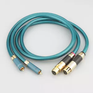 Una coppia HI-END 8N rame Hifi XLR maschio femmina a RCA maschio cavo audio - Foto 1 di 12