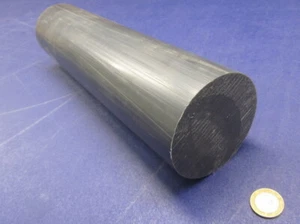 Nylon 6 Nylatron Round Rod, Black  3 1/2" Dia- 3.50" x 12" Length - Picture 1 of 3