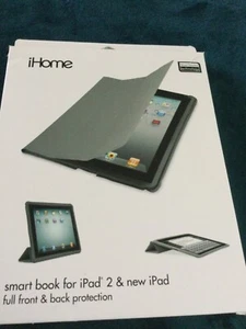 iHome Smart Book Case for iPad 2 Grey IH-IP1103G front & back protection - Picture 1 of 2