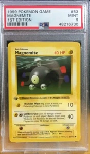 1999 Pokemon WOTC Magnamite 53/102 1st Edition Base Set PSA 9 Mint - Bild 1 von 2