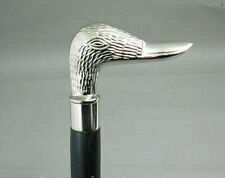 solid silver head handle brass black walking working chrome handmade new stick