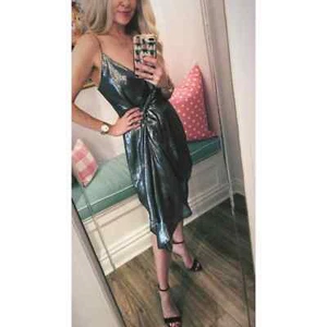 CAMI NYC silver metallic Tori sleeveless cocktail dress XS - Picture 1 of 4