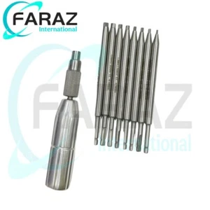 Bone Screwdriver Kit Quick Coupling Handle Veterinary Orthopedic Instrument Hex - Picture 1 of 3