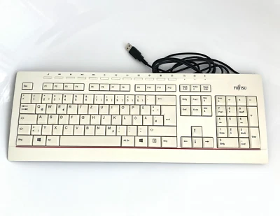 Fujitsu KB521 USB DE Tastatur Qwertz Beige Spritzwassergeschützt Kabelgebunden - Bild 1 von 4