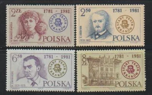 POLEN 1981 ALTES KRAKAU THEATER 200 JAHRE JUBILÄUM SC2488-91 POSTFRISCH POL14 - Bild 1 von 1