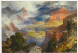 Cartolina Thomas Moran "Grand Canyon nella nebbia" come nuova mai usata - Foto 1 di 1