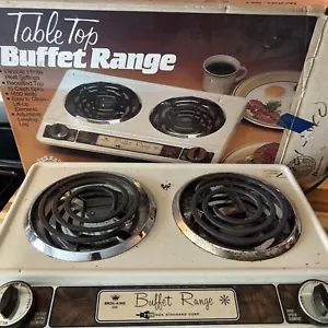 Broil King Table Top Buffet Range Model BR-7 USA W/box Vintage Works! - Picture 1 of 3
