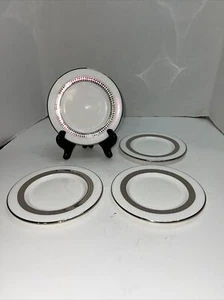 Set di 4 piatti antipasto Lenox Kate Spade Noel Platinum 5 3/4" pane e burro - Foto 1 di 9