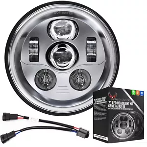 Faro LED Eagle Lights cromado 7" Gen 3 14 - 23 Harley Road King Street Glide - Imagen 1 de 12
