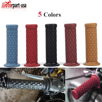 Par de empuñaduras de goma para manillar de motocicleta de 7/8" 22 mm ATV moto de cross café corredor Foto 1 de 4